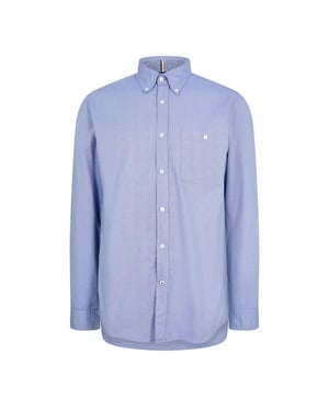 Men's Boss Oxford Button Down Collar Long Sleeve Shirt in Open Blue