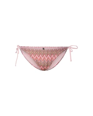 Pieces Dames strik brazilian bikini slip pcada roze golven print
