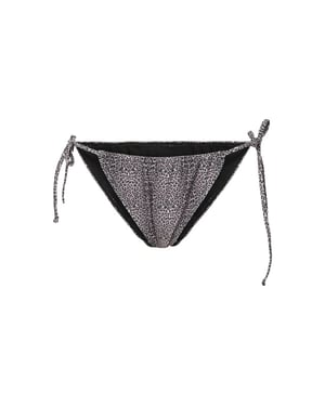 Pieces Dames strik bikini slip pcbaomi zwart/luipaard print