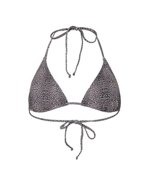 Pieces Dames triangel bikinitop pcbaomi zwart/luipaard print