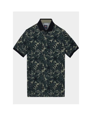 Baileys Polo heren poloshirt 2-tone pique, print 615233/73