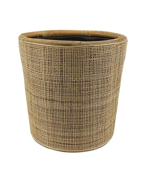 WDMT Rotan drypot blond – Ø 42 x 42 cm – lichtbruine rotan plantenmand met