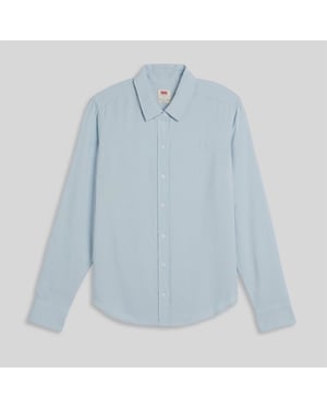 Women's Levis Collared Neck Long Sleeve Regular Fit Shirt in Skyway