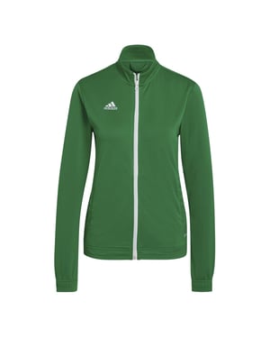 Women's adidas Funnel Neck High Collar Long Sleeve Jersey Athletic Top in Green/White