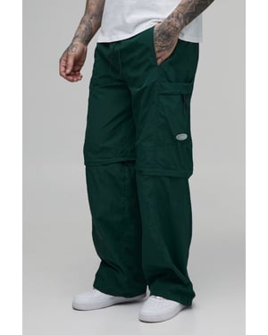 Tall Baggy Fit Zip Off Cargo Utility Track Pants