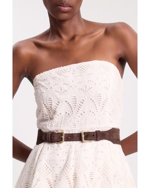 Double Buckle Suede Belt