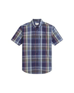 Ben Sherman Geruit herenoverhemd (Schemer Denim)