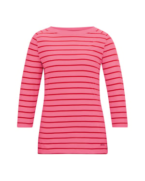 Regatta Dames/Dames Baylette II Gestreept T-shirt (Roze limonade/rood met hoog risico)