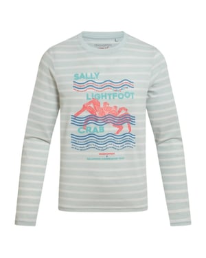 Craghoppers Kinder/Kids Krab Nosilife Strepen T-shirt met lange mouwen (Nimbus Blauw)