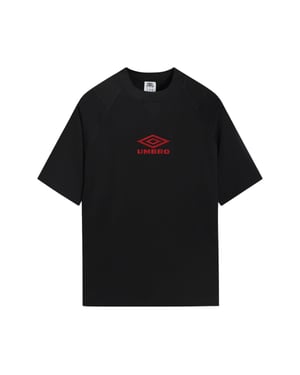Umbro Heren Iconisch Boxy T-shirt (Zwarte/Chili peper)