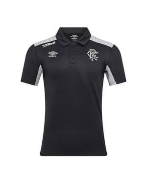 Umbro Heren Presentatie Rangers FC Polyester Poloshirt (Kaviaar/Microchip)