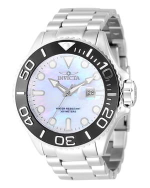 Invicta Grand Diver 49153 Herrklocka - Kvartsrörelse - Rostfritt Stål med Moderpärla Urskiva - 52 mm