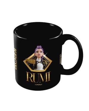 K-Pop Demon Hunters Porträtt Rumi Mug (Svart/Guld)
