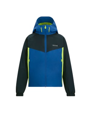 Regatta Hanleigh Waterdichte Jas voor Kinderen/Kinderen (Olympisch Blauw/Scherp Groen)