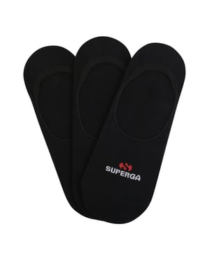 Superga Dames/Dames No Show Sokken (Set van 3) (Zwart)