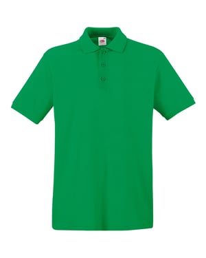 Fruit Of The Loom Premium Heren Poloshirt Met Korte Mouwen (Kelly Groen)