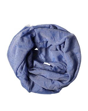 Dolce & Gabbana Blauwe Kant Sjaal Katoenen Nekwrap Schal
