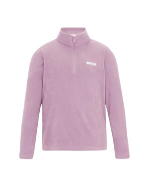 Regatta - Geweldige Outdoors Kinder Hot Shot II Half Zip Fleece Hoodie (Lila poeder)