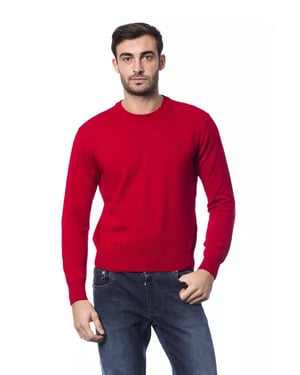 Billionaire Italiaanse Couture Rode Merinowol Heren Trui