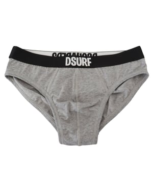 Dsquared² Grijze DSURF Logo Katoen Stretch Heren Slip Ondergoed