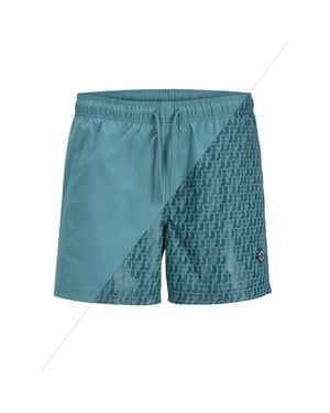 Jack & Jones Heren zwemshort jpstmaui splash magic groen/blauw