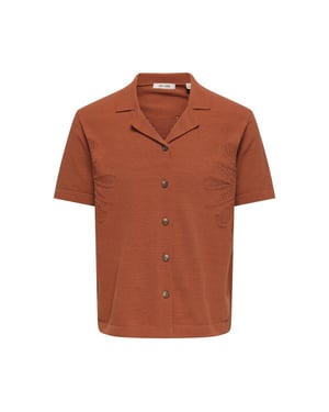 Only & Sons Onsjam life reg ss shirt knit brique