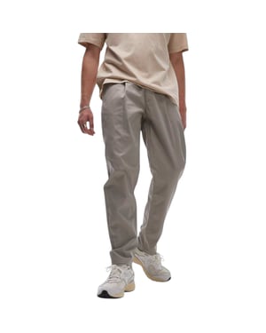 Topman Mens Chino Pant Tapered Fit Textured Chino Soft Cotton Twin Pleat Trouser