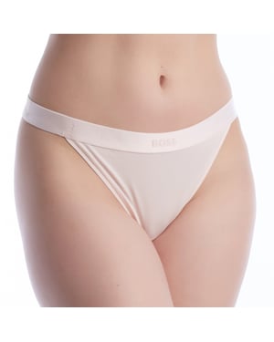 Dames Elastische Katoenen Tang met Logo 50520398