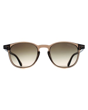 Tom Ford Round Mens Shiny Light Brown Brown Gradient Holt-02 FT1302