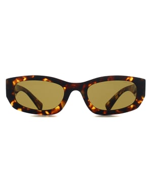 Miu Miu Oval Womens Havana Honey Dark Brown MUB04S