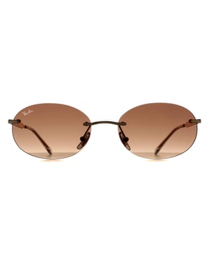 Ray-Ban Oval Womens Arista Gold Brown Gradient RB3767