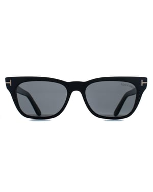 Tom Ford Square Unisex Shiny Black Smoke Grey Penn-02 FT1362