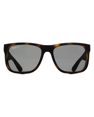 Ray-Ban Rectangle Unisex Matte Havana Dark Grey Polarized RB4165 Justin