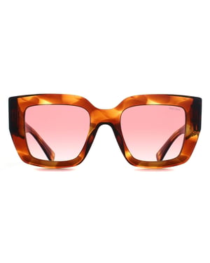 Miu Miu Square Womens Striped Tobacco Pink Gradient Red MUB05S