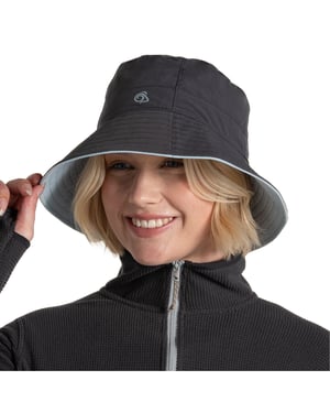 Craghoppers III Nosilife Bucket Hat (Black Pepper/Niagara Blue)