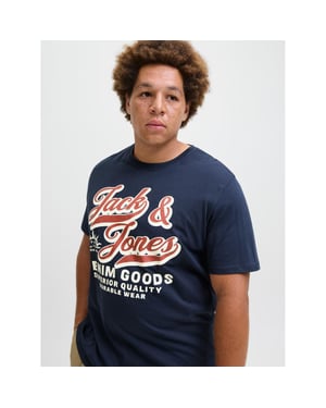 Jack & Jones Mens Graphic T Shirt Oneck Plus Size Tee