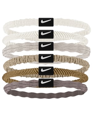Nike Flex Hair Tie (Pack of 6) (White/Grey/Brown/Beige)