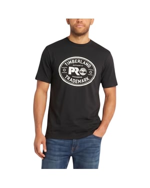 Timberland Pro Trademark Mens Classic Logo T Shirts Summer Crew Neck Top NEW