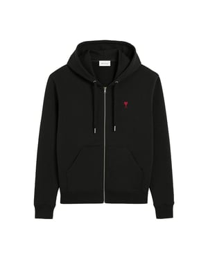 Ami Paris Logo Zip Hoodie