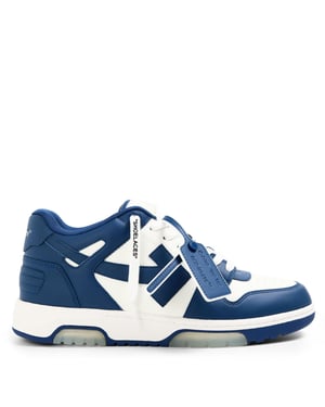 Men's Off White Out Of Office Classic Trainers, Trademark Branding in Royal Blue
