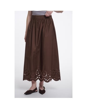 Rino & Pelle Asse.7002624 midi skirt dark brown