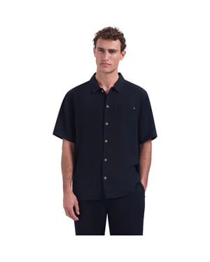 No Excess Shirt short sleeve with linen, garm night