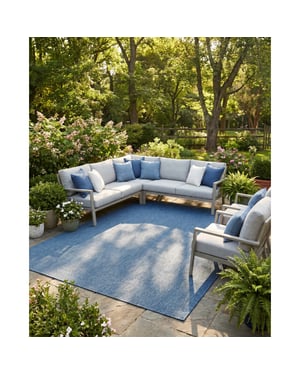 Muratap Buitenkleed brussels uni effen blauw- 240x340 cm