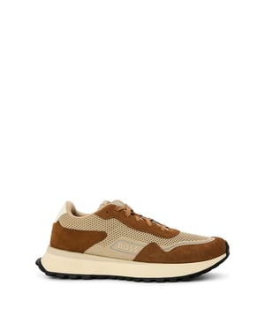 Men's Boss Runn Knsd 10260591 01 Low Top Trainers in Open Brown