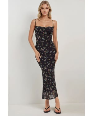 Tryckt bodycon maxiklänning