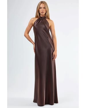 Halterneck Maxi-jurk met Sjaaldetail