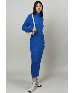 Langsleeve Coltrui Haarvlecht Brei Jurk