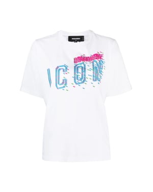 T-shirt med logotyp och ICON-tryck