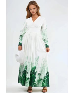 Tropisk Blommig Maxiklänning