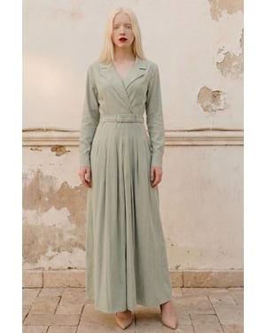 Gestrikt Maxi-Jurk met Lange Mouwen